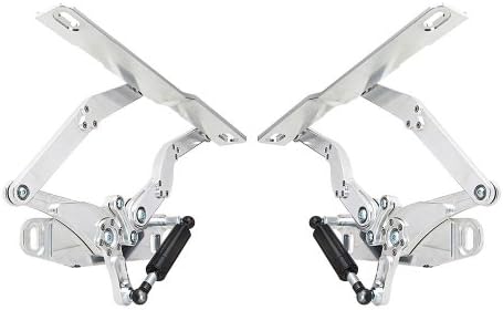 Ringbrothers 20701-1101NS Chevrolet Camaro Billet Aluminum Natural Finish Solid Arm Hood Hinge - Pair