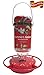 Hummer's Galore Hummingbird Feeder, UV Resistant Hummingbird feeders for Outdoors Hanging, 16 oz, Glass Vine Design