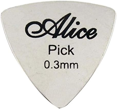 Diyiming 5Pcs Metal Guitar Pick 0.3mm Thin for Both Starters and Professionals Bass Ukelele Guitar Picks