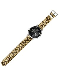 Gear S3 Frontier correas, ecute piel Band forsamsung Gear S3 Frontier clásico, Moto 360 2 46 mm Pebble 2 Tiempo Acero y más de 22 mm Lug relojes   Gris Leave Pattern