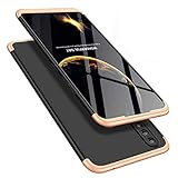 HMTECHUS Honor 8X case Shockproof 2 in 1 Hard PC Plastic Material Anti-Scratch Slim Fit Bumper Full Body Coverage Protection Ultra-Thin Cover for Huawei Honor 8X 2 in 1 PC Black-Gold AD