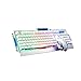 LED Backlit Gaming Keyboard & Mouse Combo Bundle, IREALIST Wired USB Mechanical Game Keyboard, Anti-ghosting Alloy LED Game Keyboard with Mousepad Included (Silver)