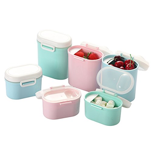 Mochiglory Protable Formula Dispenser with Leveller BPA Free Milk Powder Container Fruits Snacks Storage with Free Scoops - Thumbnail 5
