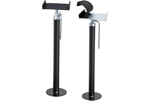 SKYFISH LEADBRAND Slide Out Support Jacks - Slide Out Stabilizers for RV, Camper and Travel Trailer, with Anti-Vibration Rubber mat on top, Stands for Hand Jack, Up to 5,000 lbs Capacity, Pack of 2 (20-40")