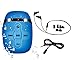 8GB swimming mp3 player with short cord headphones - (3 type underwater), one more audio extension cord for sort of sports,Shuffle feature -Blue