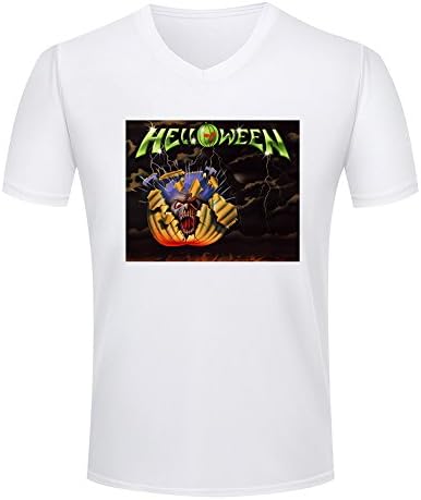Fielonrv Men Summer V-Neck Tops Tee Helloween T Shirts