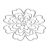 Cutting Dies Flowers Two Years Flower Heart Metal Cutting Dies Stencils DIY Scrapbooking Album Paper Card Craft