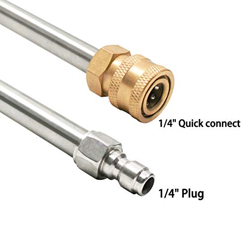 EDOU Direct Pressure Washer Extension Wand 17" Stainless Steel 1/4