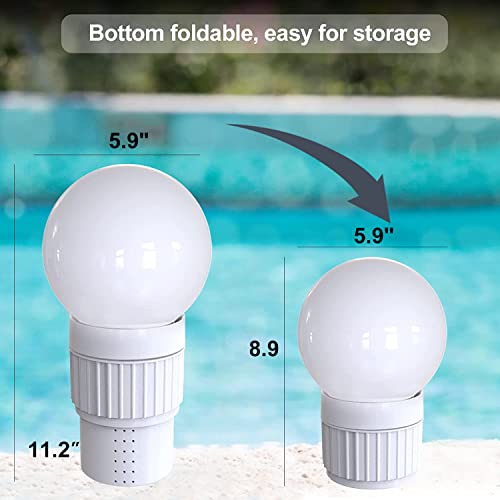 Pool Chlorine Floater, Spa Chemical Dispenser with Solar Ball Light