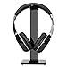 BLACKHORSE Gaming Headphone Headset Stand Holder with Cellphone Stand and Cable Organizer, Black