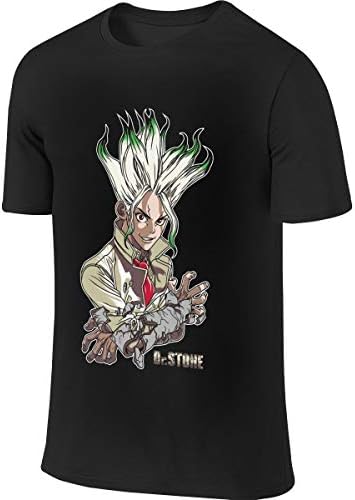 Deku Anime Dr Stone Ishigami Senku Men's Short Sleeved T Shirts Top