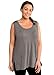 RBX Active Women's Plus Size 2-fer Back Striped Tank Top Black 2X
