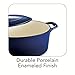 Tramontina Bestow Enameled Cast Iron Oval Dutch Oven Pot with Lid, Large 7-quart, Blue