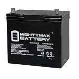 Mighty Max Battery 12V 55Ah Power Boat Pontoon Electric Trolling Motor Deep Cycle Battery Brand Product