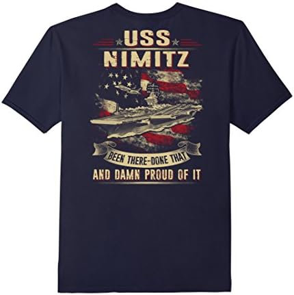 Mens USS Nimitz (CVN-68) T-shirt 2XL Navy