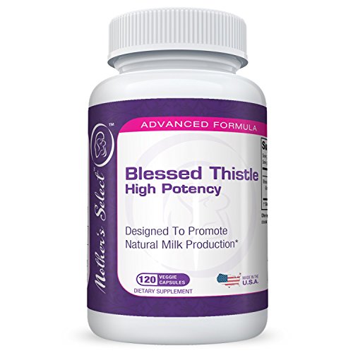 Mother’s Select Blessed Thistle Breastfeeding Supplement - Promote to Increased Lactation - 120 High Potency Vegan Capsules - Postnatal & Postpartum!