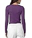 Adar Womens Comfort Long Sleeve T-Shirt Underscrub Tee - 2900 - Heather Eggplant - XL