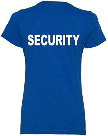 Security Women's T-Shirt Bouncer Police Event Staff Uniform Guard Tee Blue XL