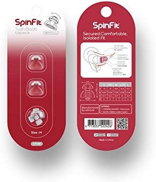 SpinFit CP240-M, Double-Flange Silicone Eartips Replacement for Universal IEM Earphones with 5 Inserts - Image 4