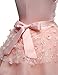 NNJXD Girl Sleeveless Embroidery Princess Pageant Dresses Kids Prom Ball Gown Size (130) 6-7 Years Pink