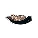 The Refined Feline Lotus Leaf Cat Shelf, Modern Sturdy Curved Design Cat Wall Perch, Elegant Wood Wall Mounted Cat Bed Furniture