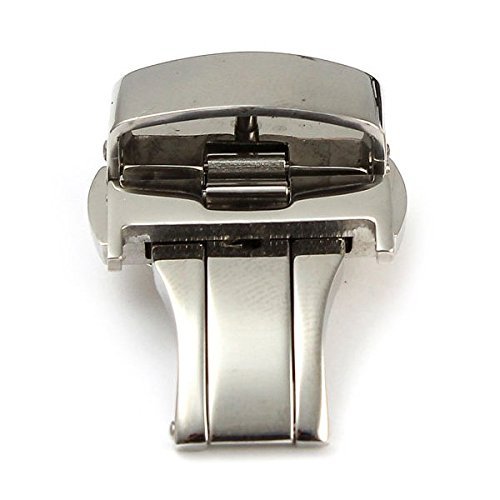 Double Push Button clasp TOOGOO(R)Deployment Butterfly Clasp WATCH