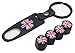 Key Chain Ring Accessories Tire Stem Valve Caps Union Jack 4pcs Decal Parts