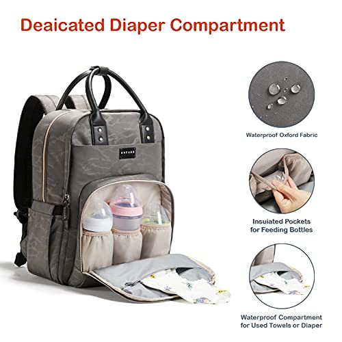 Diaper Bag Backpack with Stroller Straps, BBPARK Multifunction Diaper