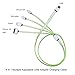 Charging Cable, Ourkens Premium Quality 4 in 1 Multiple Universal USB Charging Cable 3ft(1M) with 8 Pin Lighting / 30 Pin / Micro USB Ports for iPhone, iPad, iPad Mini, iPad Air, iPad Pro, Samsung Galaxy, Note and most of Android phones, Tablet (4 in 1 Green)