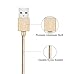 Charger Cable 6 Feet Nylon Braided for iPhone 7/7 Plus/6/6s/6 Plus/6s Plus/5/5c/5s/SE,iPad iPod Nano iPod Touch Gold