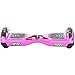 XtremepowerUS Self Balancing Scooter Hoverboard UL2272 Certified, Bluetooth Speaker and LED Light (Pink Chrome)