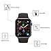 【Upgraded Version】【Full Glue Coverage】 Apple Watch Series 4 44mm Screen Protector, TopACE 9H Hardness Full Coverage Bubble Free Tempered Glass 0.3mm Film for Apple Watch Series 4 44mm (Black)