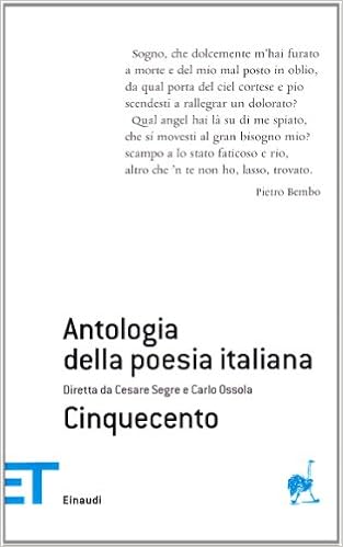 Antologia Della Poesia Italiana Cinquecento Italian Edition