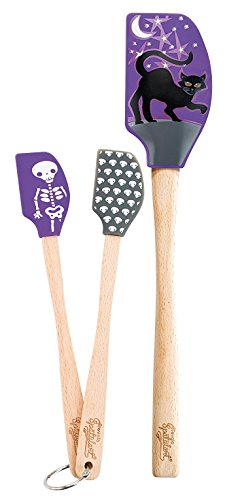 Tovolo Spatulart Halloween Cat Spatula & Set Of 2 Skeleton Mini Spatulas