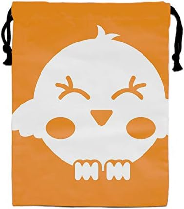 Cute Bird Silhouette Isolated Icon Drawstring Bags Party Favors Bags(1 Pack), Personalised Birthday Fabric Party Goodie Bag Gift for Kids Boys & Girls