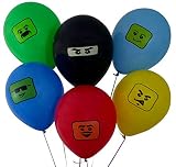 Giant Set of Brick Theme Birthday Balloons (24-Pack) - 12 Inch Party Balloons - Birthday Party Supplies Great for Themed Kids Birthday Party Decorations and Party Favors!