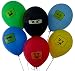Giant Set of Brick Theme Birthday Balloons (24-Pack) - 12 Inch Party Balloons - Birthday Party Supplies Great for Themed Kids Birthday Party Decorations and Party Favors!