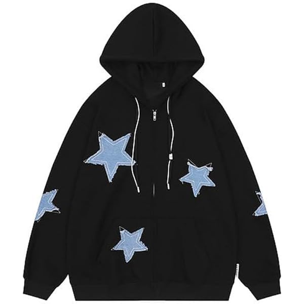 Amazon.com: Tooe Women's Preppy Star Zip Up Hoodies Y2K