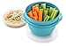 Rubbermaid TakeAlongs On-The-Go 2 Cup Twist & Seal Food Storage Container with Tray Insert, Blue, 2 Pack