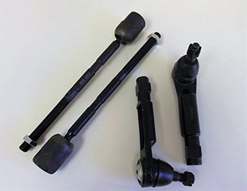 4 Pieces aftermarket replacement Kit of 2 Inner 2 Outer Tie Rod Ends
