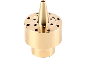 AQUR2020 Fountain Nozzle Head, 1/4" / 1/2" / 3/4" Brass Column Garden Pond Fountain Water Nozzle Sprinkler Spray Outdoor Decorations Gold (1/2")