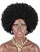 Kalyss Big Bouncy Full Thick Short Afro Kinky Curly Wigs for Women Lightweight Synthetic Hair Wigs 150% Density Natural Looking Fluffy Hair Replacement Wig