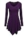 MBJ WT737 Womens Long Sleeve Handkerchief Tunic XL DARK_PURPLE