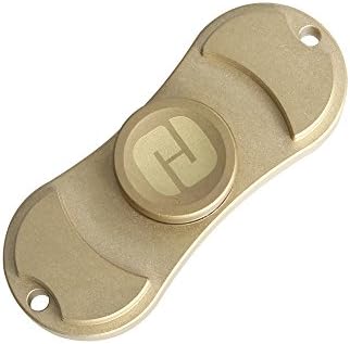 SHT Fidget Spinner with Brass for Stress Reducer Ceramic Bearings Hand Spinner for Time Killer, ADD, ADHD (Light Golden)