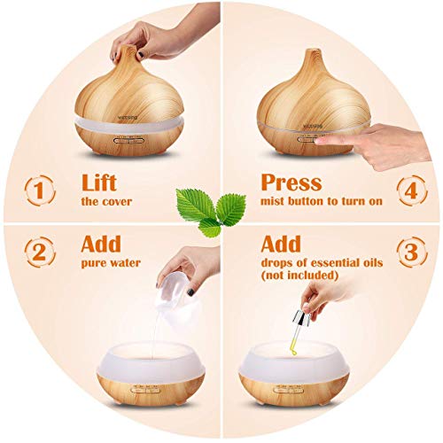 5 VicTsing+Humidifier+Ultrasonic+Essential+Diffuser