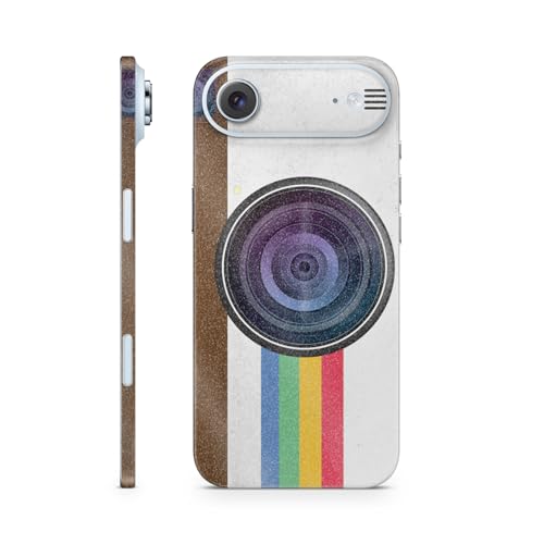Glossy Glitter Phone Skin Compatible with Apple iPhone Air - Vintage Polaroid -…
