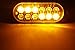 CARGO LED 4pcs Universal Super Bright Car Truck Warning Caution Emergency Construction Waterproof Surface Mount Beacon Flash Caution Strobe Light Bar -12LED (Amber&Amber)