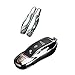 carmonmon Smart Protectors Keyless Remote Key Cases Shell Car Key Case Platic Cover Case Cover Side Blades for Porsche Cayenne Panamera(Chorme Silver)