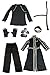 miccostumes Men's Swordsman Cosplay Costume with Belt and Accessories Medium Black