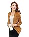 Aro Lora Women's Faux Suede Moto Jacket Zipper and Zip Front Pockets US 2-4 Yellow